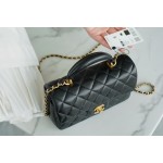 𝗖𝗛𝗔𝗡𝗘𝗟 𝗖𝗹𝗮𝘀𝘀𝗶𝗰 𝗙𝗹𝗮𝗽 2021 𝗦𝘀 Spring/Summer New Handle ℂ𝔽 𝑀𝑖𝑛𝑖✦ Black