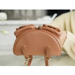 𝗖𝗛𝗔𝗡𝗘𝗟 23P New Duma Double Shoulder Cowhide Mini Caramel