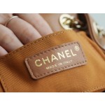 𝗖𝗛𝗔𝗡𝗘𝗟 23P New Duma Double Shoulder Cowhide Mini Caramel