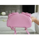 𝗖𝗛𝗔𝗡𝗘𝗟 23P New Duma Double Shoulder Cowhide Large Pink