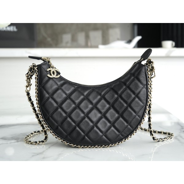 𝗖𝗛𝗔𝗡𝗘𝗟 23p moon/moon bag large black
