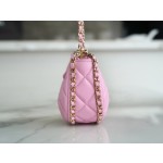 𝗖𝗛𝗔𝗡𝗘𝗟 23p moon/moon bag small pink