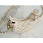 𝗖𝗛𝗔𝗡𝗘𝗟 23p moon/moon bag small light apricot