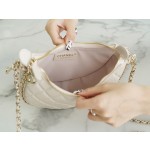 𝗖𝗛𝗔𝗡𝗘𝗟 23p moon/moon bag large milk apricot