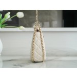 𝗖𝗛𝗔𝗡𝗘𝗟 23p moon/moon bag large milk apricot