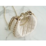 𝗖𝗛𝗔𝗡𝗘𝗟 23p moon/moon bag large milk apricot