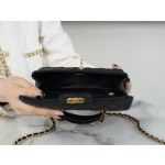 𝗖𝗛𝗔𝗡𝗘𝗟 𝗖𝗹𝗮𝘀𝘀𝗶𝗰 𝗙𝗹𝗮𝗽 2021 𝗦𝘀 Spring/Summer New Handle 𝐂𝐅 𝐦𝐢𝐧𝐢耀夜黑