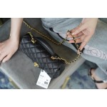 𝗖𝗛𝗔𝗡𝗘𝗟✦𝗖𝗹𝗮𝘀𝘀𝗶𝗰 𝗙𝗹𝗮𝗽 2021 𝗦𝘀 Spring/Summer New Handleℂ𝔽 𝕄𝕚𝕟𝕚 Black Gold