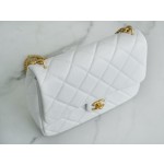 𝗖𝗛𝗔𝗡𝗘𝗟✦𝗖𝗹𝗮𝘀𝘀𝗶𝗰 𝗙𝗹𝗮𝗽23P spring and summer new love heart adjustment buckle large genuine leather