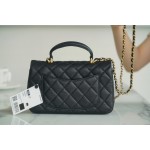 𝗖𝗛𝗔𝗡𝗘𝗟✦𝗖𝗹𝗮𝘀𝘀𝗶𝗰 𝗙𝗹𝗮𝗽2021 𝗦𝘀 spring and summer new handleℂ𝔽 𝕄𝕚𝕟𝕚 black