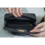 𝗖𝗛𝗔𝗡𝗘𝗟✦𝗖𝗹𝗮𝘀𝘀𝗶𝗰 𝗙𝗹𝗮𝗽2021 𝗦𝘀 spring and summer new handleℂ𝔽 𝕄𝕚𝕟𝕚 black