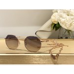 Valentino VA2040 Vintage Small Frame Chain Sunglasses