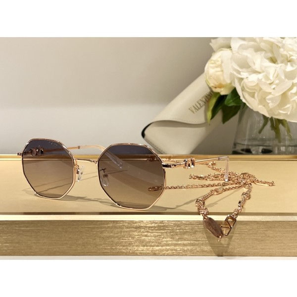 Valentino VA2040 Vintage Small Frame Chain Sunglasses