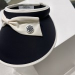 Chanel Bow Hat Empty Top Sun Protection UV Sun Shade Cap