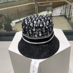 Dior counter new comfortable full print embroidery hat