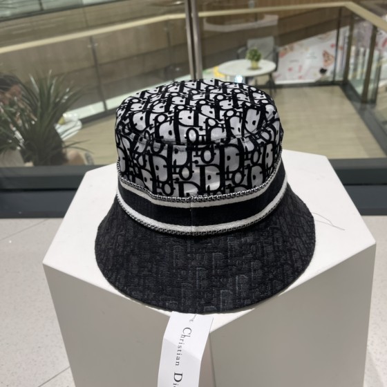 Dior counter new comfortable full print embroidery hat