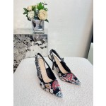 𝐉'𝐀𝐝𝐢𝐨𝐫 ｜𝟐𝟎𝟐𝟑𝐒𝐒/𝐧𝐞𝐰 Printed embroidered high heels