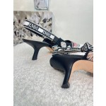 𝐉'𝐀𝐝𝐢𝐨𝐫 ｜𝟐𝟎𝟐𝟑𝐒𝐒/𝐧𝐞𝐰 Printed embroidered high heels