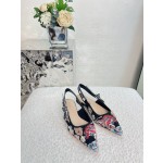 𝐉'𝐀𝐝𝐢𝐨𝐫 ｜𝟐𝟎𝟐𝟑𝐒𝐒/𝐧𝐞𝐰 Printed embroidered high heels