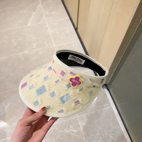 MIUMIU visor empty top hat