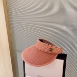 CHANEL sun visor empty top hat