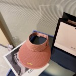 CHANEL sun visor empty top hat