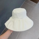 MIU MIU ruffled cloth hat, sun visor