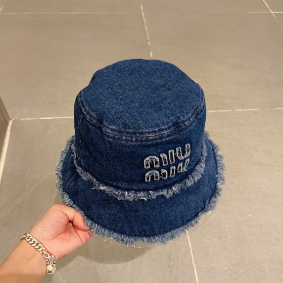 MIU MIU denim bucket hat