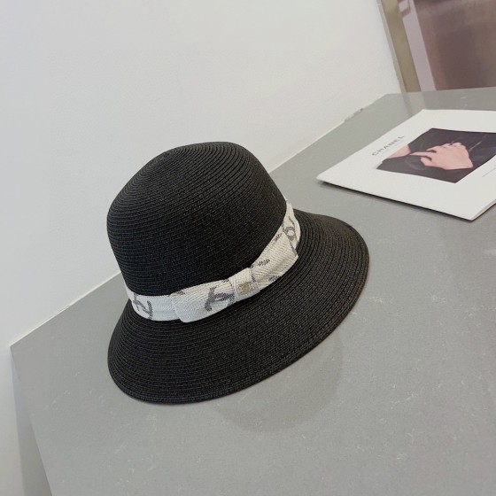 chanel straw hat, sun hat, sun visor beach hat