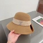 Louis Vuitton Straw Hat with Rolled Hem and Presbyopic Webbing
