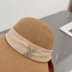 Louis Vuitton Straw Hat with Rolled Hem and Presbyopic Webbing