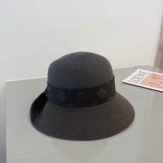 Louis Vuitton Straw Hat with Rolled Hem and Presbyopic Webbing