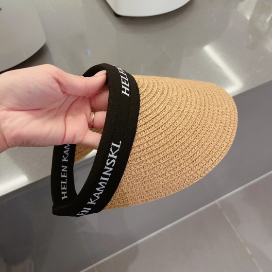 Trendy brand headband straw hat, running sun visor hat