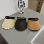 Trendy brand headband straw hat, running sun visor hat