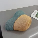 LOEWE color block straw hat, sun hat, foldable