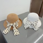 CHANEL socialite straw hat, polka dot hat