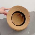 CHANEL socialite straw hat, polka dot hat