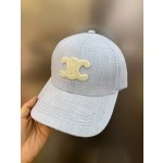 CELINE Cotton Linen Baseball Cap