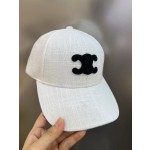 CELINE Cotton Linen Baseball Cap