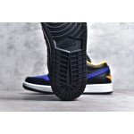 Air Jordan 1 Low Top Black Purple Yellow