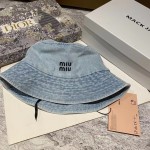 MIU MIU New Washed Denim Bucket Hat