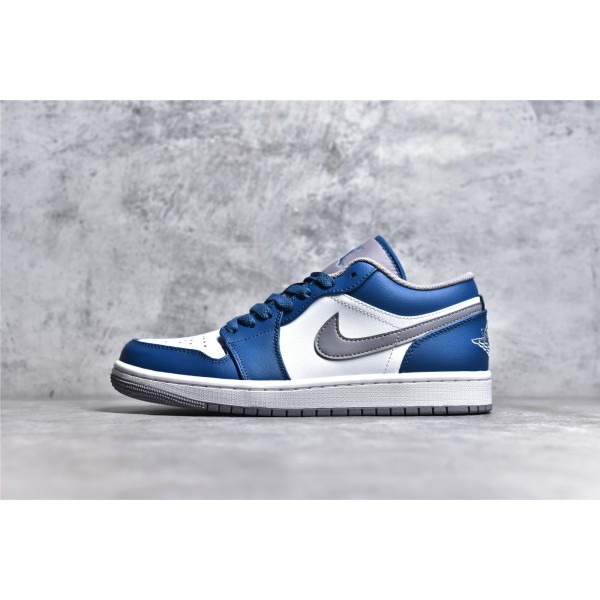 Air Jordan 1 low top white and blue