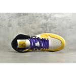 Air Jordan 1 MiD Purple and Gold Lakers