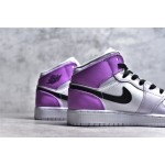Air Jordan 1 MiD Purple and White