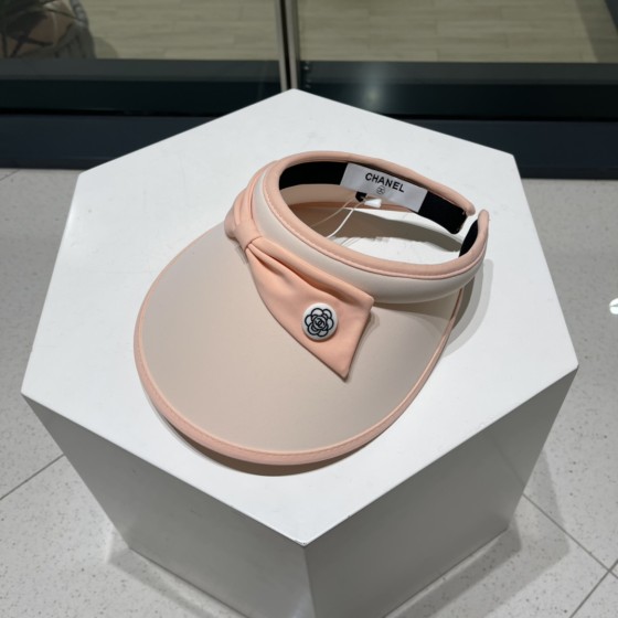 Chanel Bow Hat Empty Top Sun Protection UV Sun Shade Cap