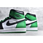 Air Jordan 1 High OG "Lucky Green" Black and Green Toe