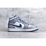 Air Jordan 1 MiD Grey White Blue