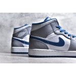 Air Jordan 1 MiD Grey White Blue
