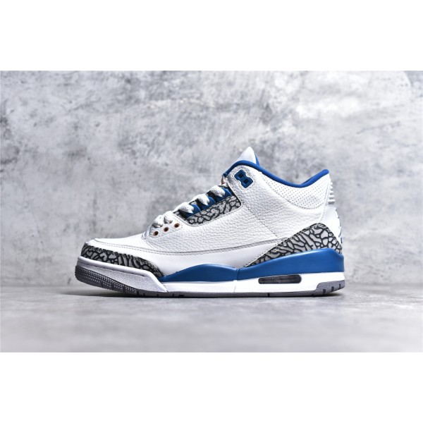 Air Jordan 3 White Blue Burst