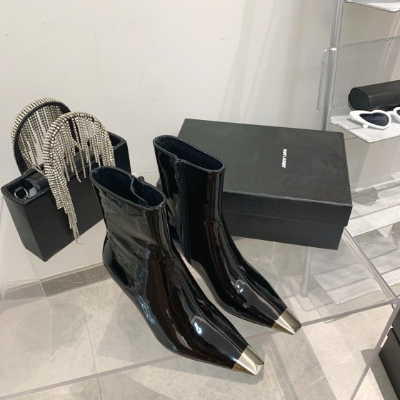 𝙎𝙖𝙞𝙣𝙩 𝙇𝙖𝙪𝙧𝙚𝙣𝙩 | 𝟐𝟎𝟐𝟐/𝐒𝐒 𝐧𝐞𝐰 YSL｜Saint Laurent Metal Toe Series New High Heeled Boots